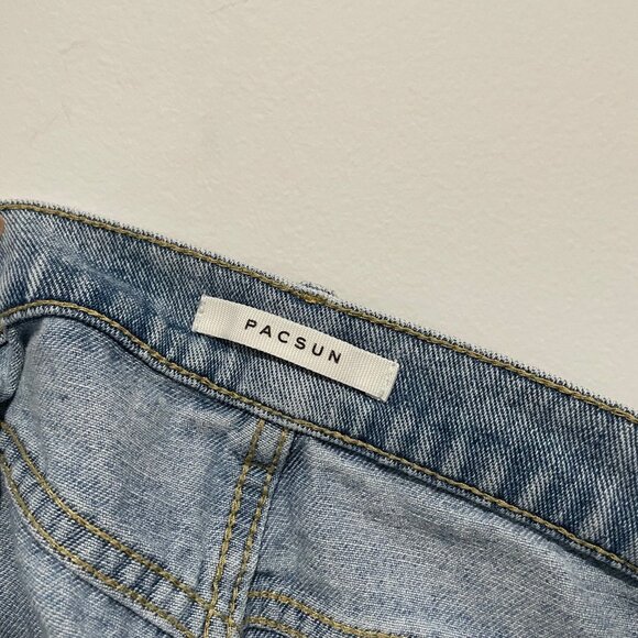 PacSun Los Angeles Denim Ripped Jeans High Rise Straight Size 24 - Picture 7 of 8